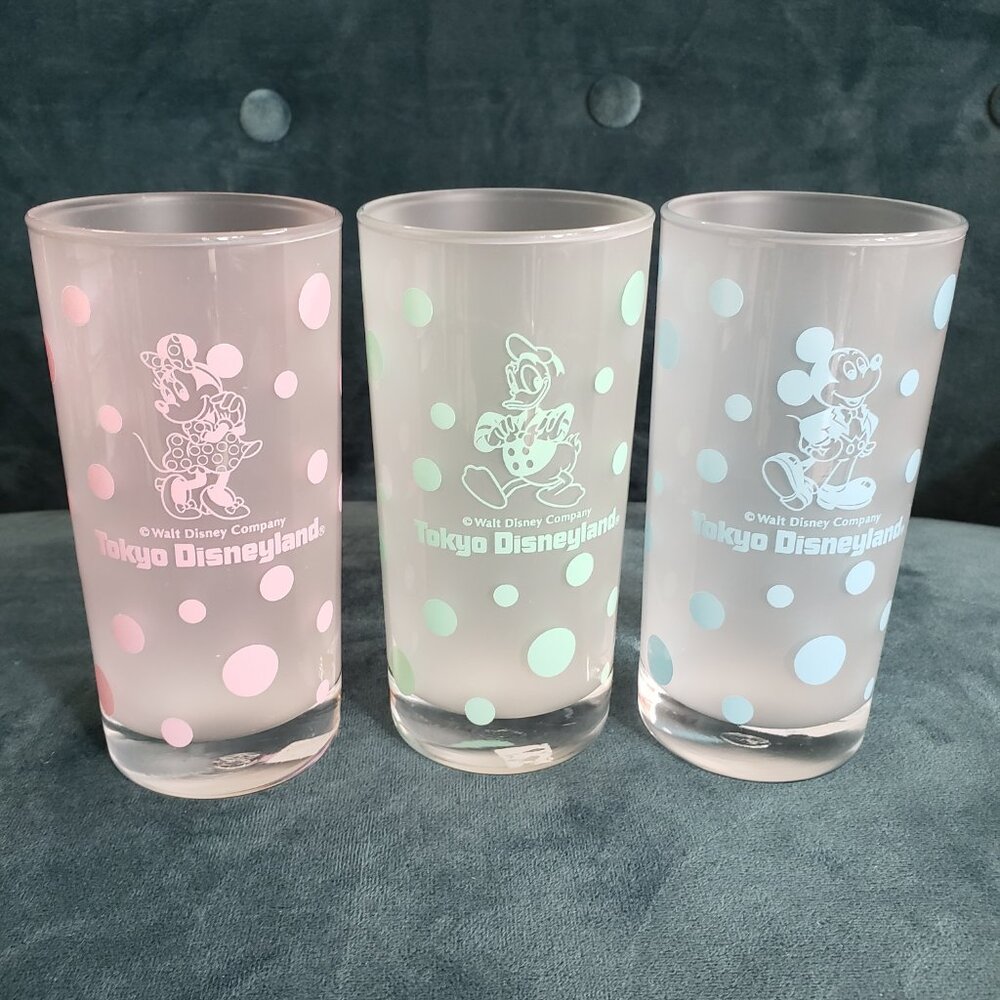 Vintage Tokyo Disneyland Drinking Glass Set (90's)